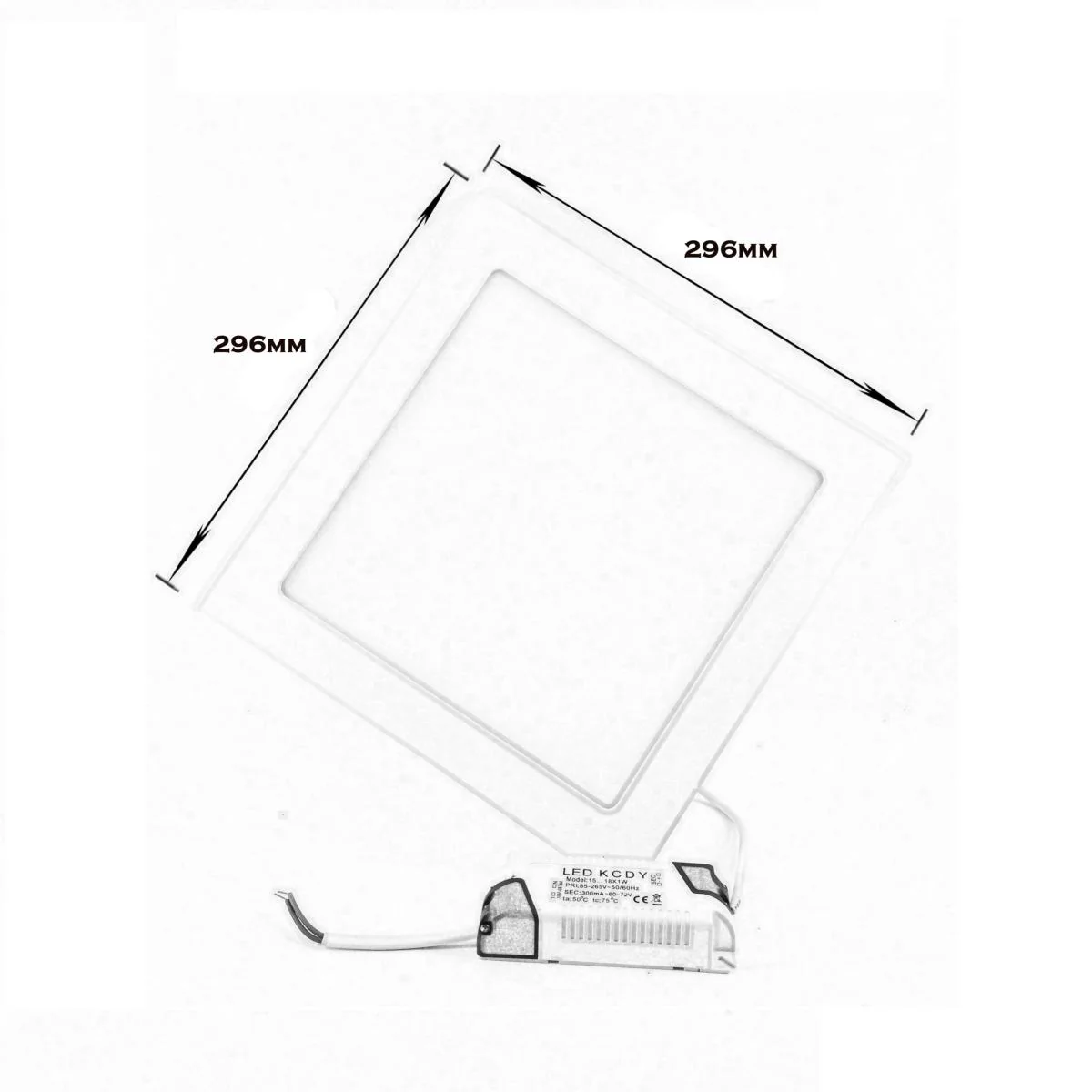 Spot LED Extra Plat Carré 24W Blanc (Pack de 10) – Image 5