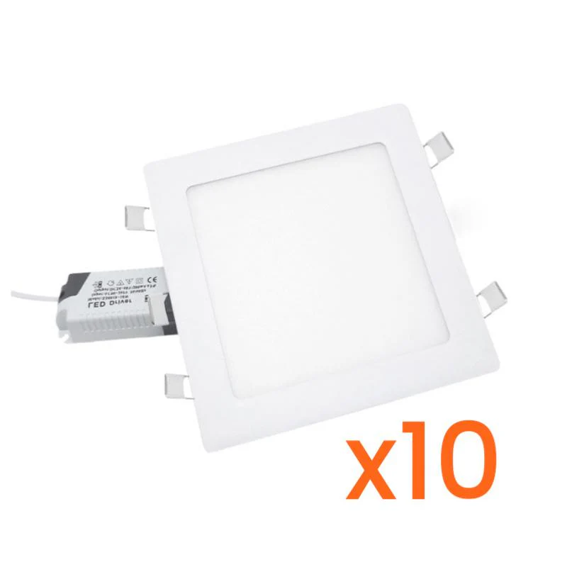 Spot LED Extra Plat Carré 24W Blanc (Pack de 10) – Image 4