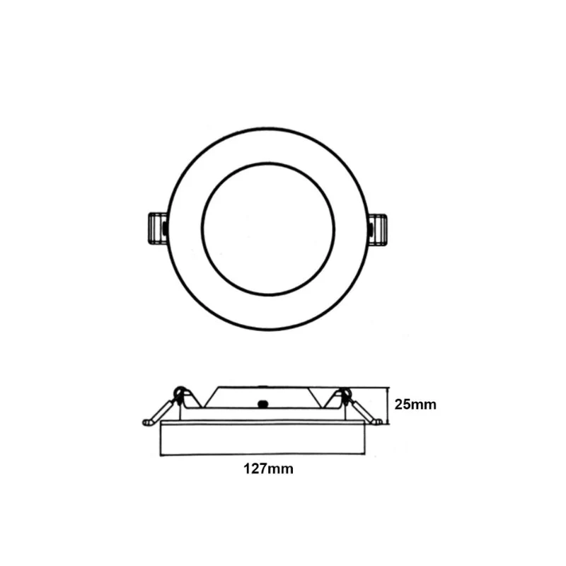 Spot LED Extra Plat Rond 6W Blanc (Pack de 10) – Image 4